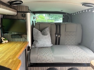 Campervan seating area interior