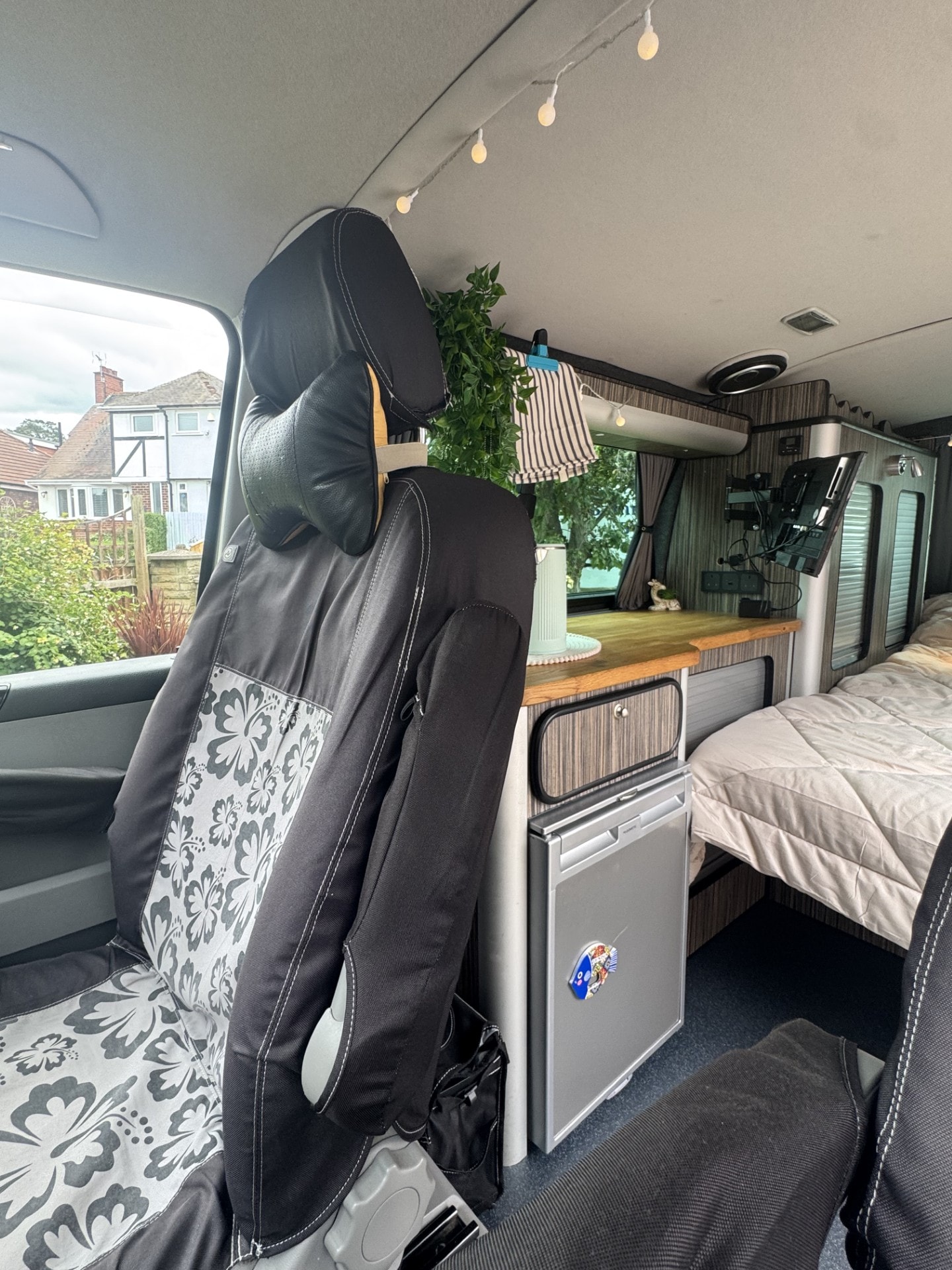 Campervan interior with captain's chair